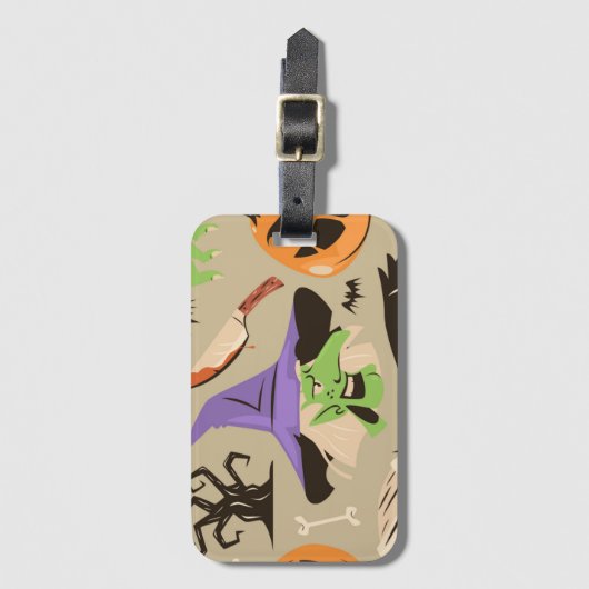 Halloween PatroonBagagelabel Bagagelabel (Voorkant (verticaal))