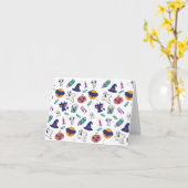 Halloween patroondecoratie kaart (Gele Bloem)