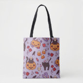 Halloween patroondecoratie koffie mok canvas tas (Voorkant)