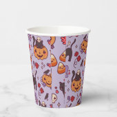 Halloween patroondecoratie koffie mok papieren bek papieren bekers (Links)