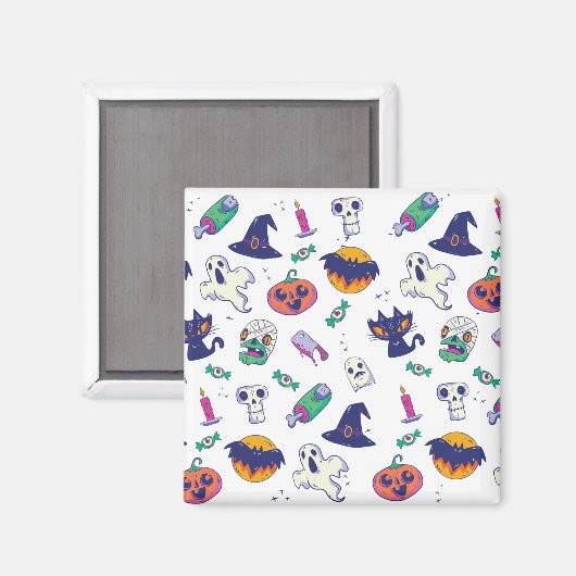 Halloween patroondecoratie magneet (Voorkant / Achterkant)