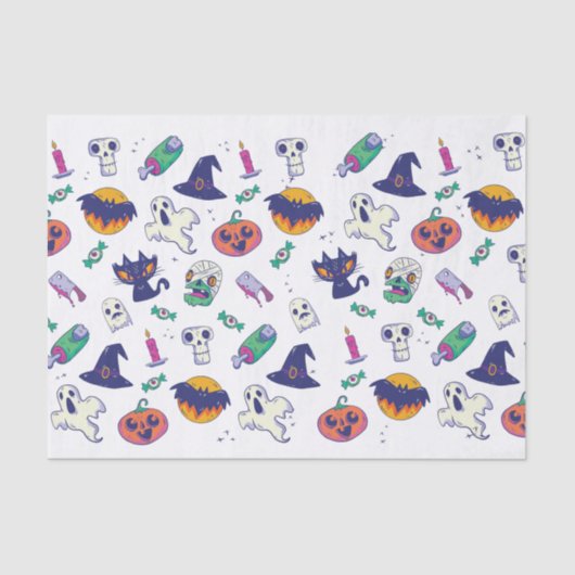 Halloween patroondecoratie tissuepapier (Voorkant)