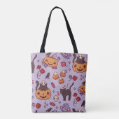 Halloween patroondecoratie tote bag (Achterkant)
