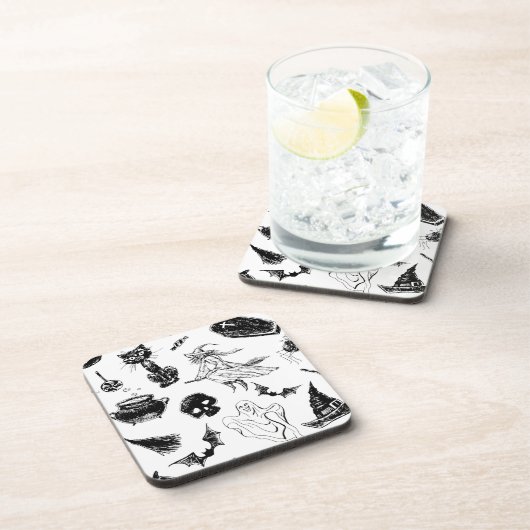 Halloween patroonontwerp bier onderzetter (Rechterzijde)