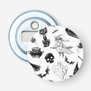 Halloween patroonontwerp button flesopener
