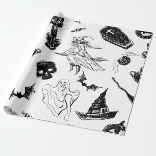 Halloween patroonontwerp cadeaupapier