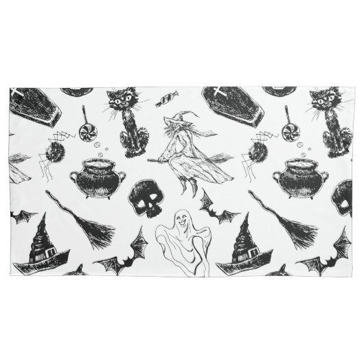 Halloween patroonontwerp kussensloop (Voorkant-Links)