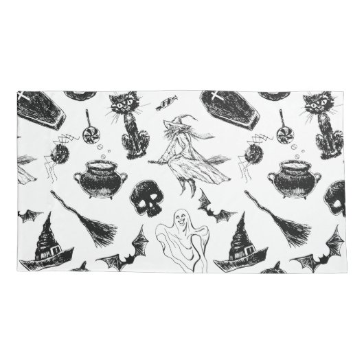 Halloween patroonontwerp kussensloop (Achterkant-Links)