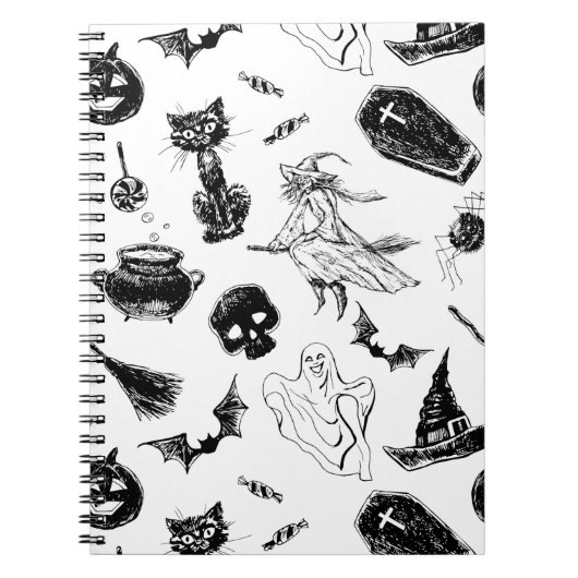 Halloween patroonontwerp notitieboek (Voorkant)