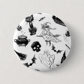 Halloween patroonontwerp ronde button 5,7 cm (Voorkant)