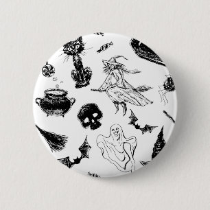 Halloween patroonontwerp ronde button 5,7 cm