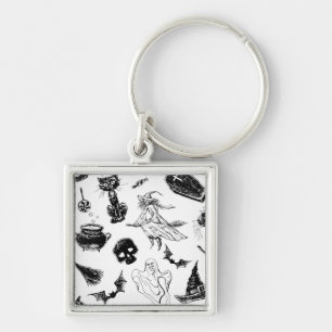 Halloween patroonontwerp sleutelhanger