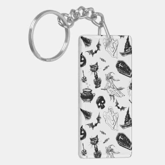 Halloween patroonontwerp sleutelhanger (Voorkant Links)
