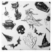 Halloween patroonontwerp tegeltje (Voorkant)