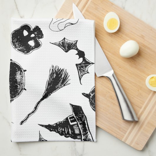 Halloween patroonontwerp theedoek (Quarter Fold)