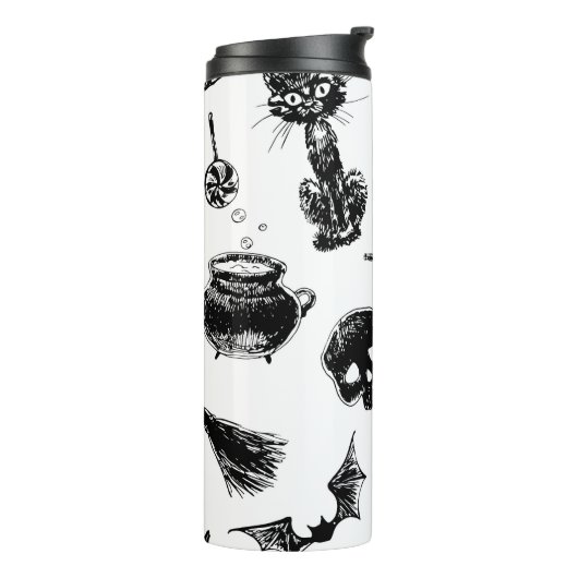 Halloween patroonontwerp thermosbeker (Gedraaid links)