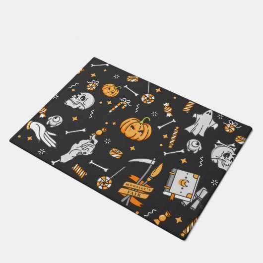 Halloween Pattern 2 Deurmat (Schuin)