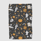 Halloween Pattern 2 Golfhanddoek (Voorkant)