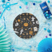 Halloween Pattern 2 Papieren Bordje (Feest)