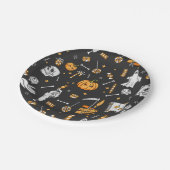 Halloween Pattern 2 Papieren Bordje (Gekanteld)
