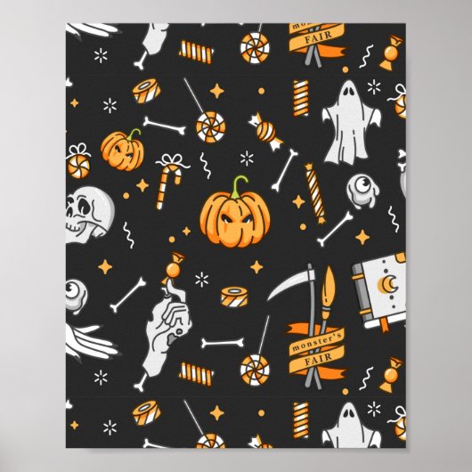 Halloween Pattern 2 Poster (Voorkant)