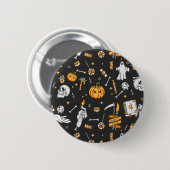 Halloween Pattern 2 Ronde Button 5,7 Cm (Voorkant /achterkant)