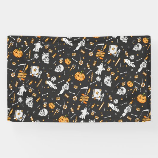 Halloween Pattern 2 Spandoek (Horizontaal)