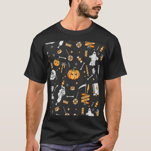 Halloween Pattern 2 T-shirt (Voorkant)