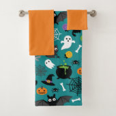 Halloween Pattern Bad Handdoek (Insitu)