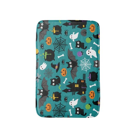 Halloween Pattern Badmat (Voorkant Verticaal)