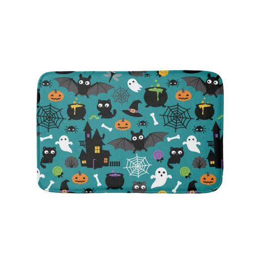 Halloween Pattern Badmat (Voorkant)