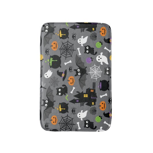 Halloween Pattern Badmat (Voorkant Verticaal)