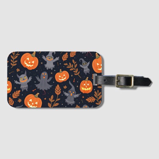 Halloween Pattern Bagagelabel (Voorkant (horizontaal))