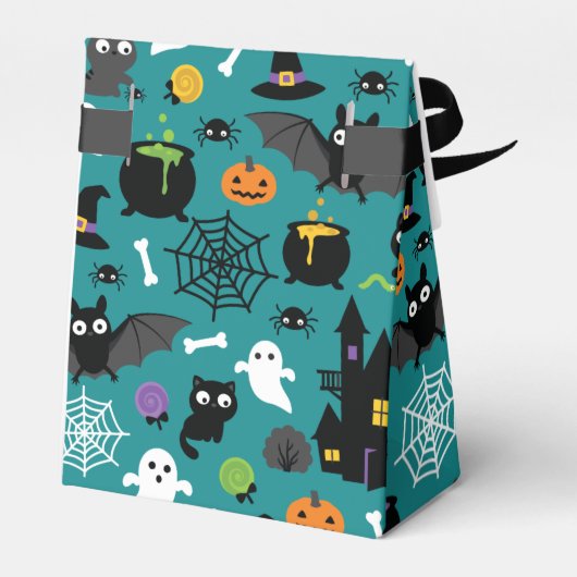 Halloween Pattern Bedankdoosjes (Achterkant)