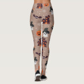 Halloween Pattern Bleke Taupe Leggings (Achterkant)