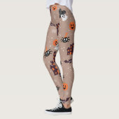 Halloween Pattern Bleke Taupe Leggings (Links)