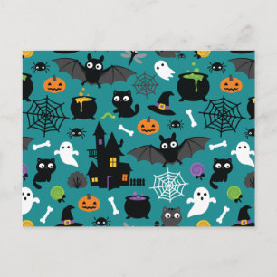 Halloween Pattern Briefkaart
