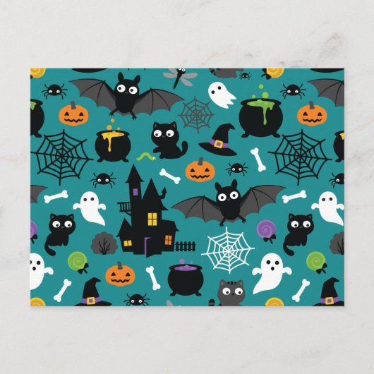 Halloween Pattern Briefkaart (Voorkant)