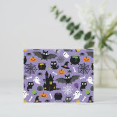 Halloween Pattern Briefkaart (Staand voorkant)