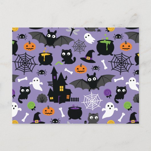 Halloween Pattern Briefkaart (Voorkant)