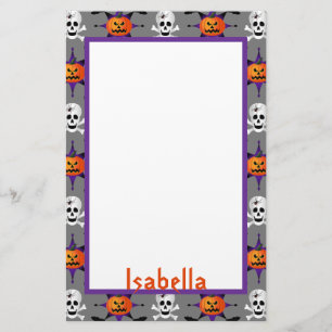 Halloween Pattern Briefpapier