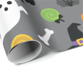 Halloween Pattern Cadeaupapier (Rol Hoek)