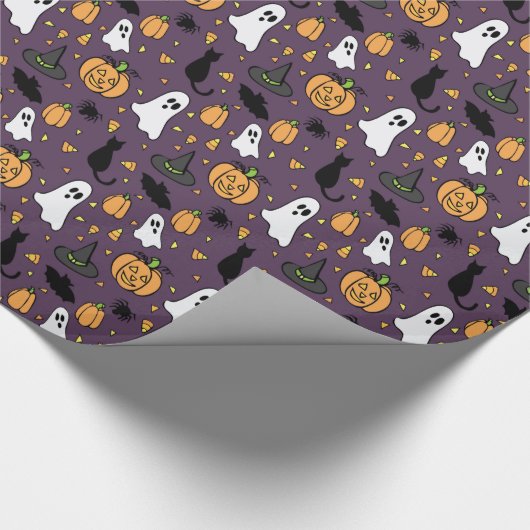 Halloween Pattern Cadeaupapier (Hoek)