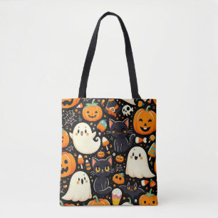 Halloween Pattern Canvas tas