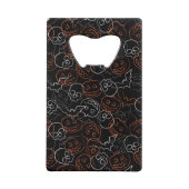 Halloween Pattern Creditkaart Flessenopener (Voorkant)