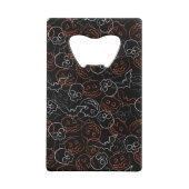 Halloween Pattern Creditkaart Flessenopener (Achterkant)