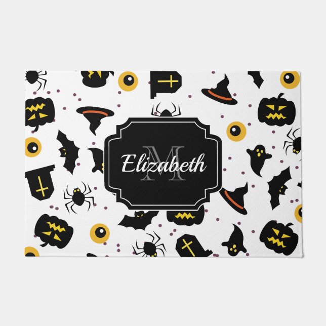 Halloween Pattern Deurmat (Voorkant)