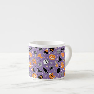 Halloween Pattern Espresso Kop