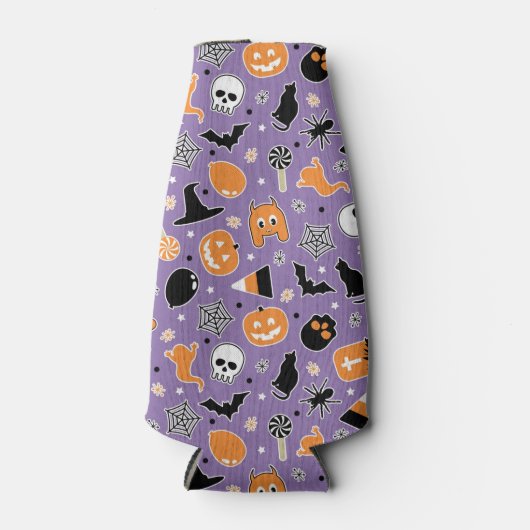 Halloween Pattern Flesjeskoeler (Voorkant)