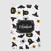 Halloween Pattern Golfhanddoek (Voorkant)